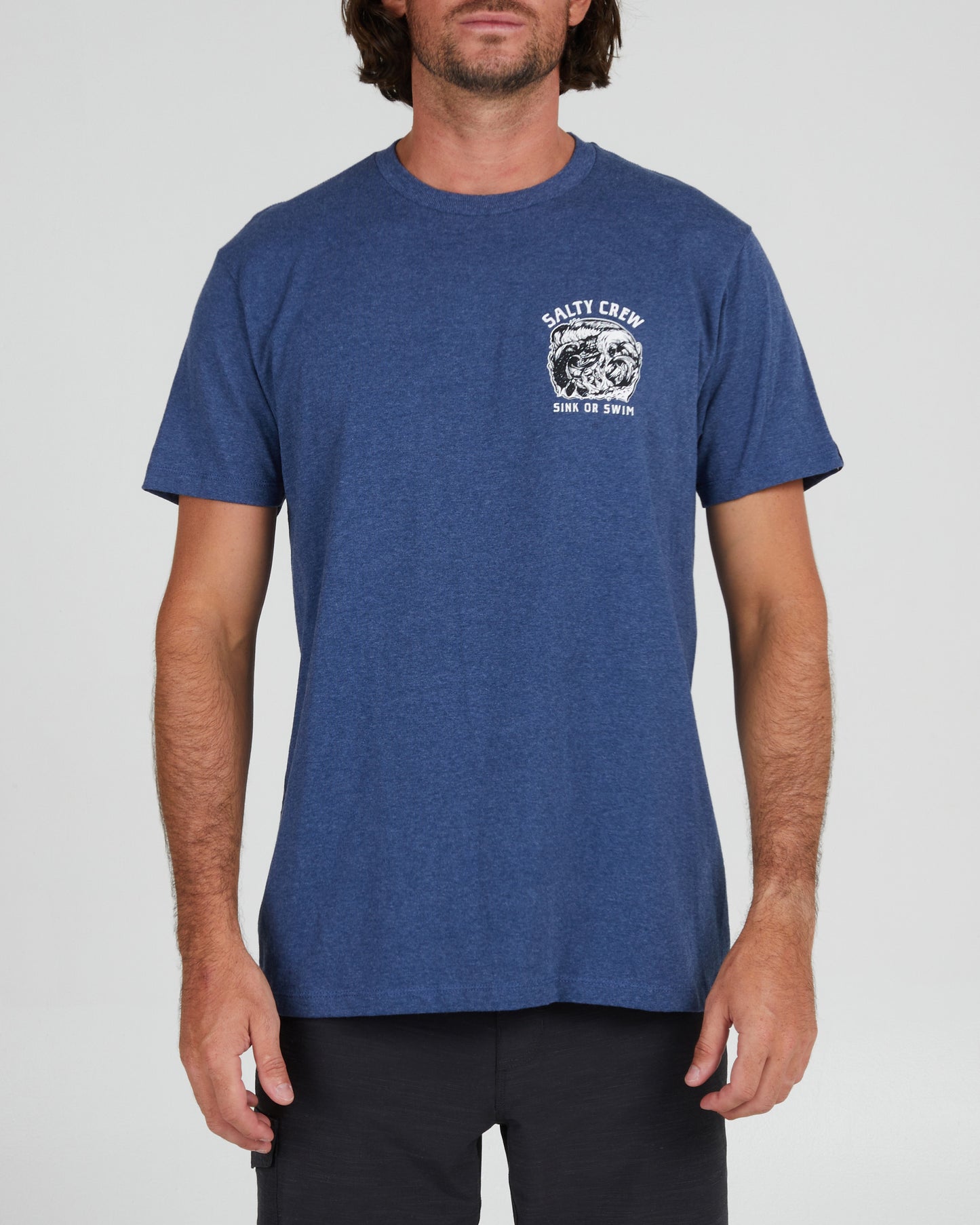 On body front of the Tsunami Navy Heather S/S Standard Tee
