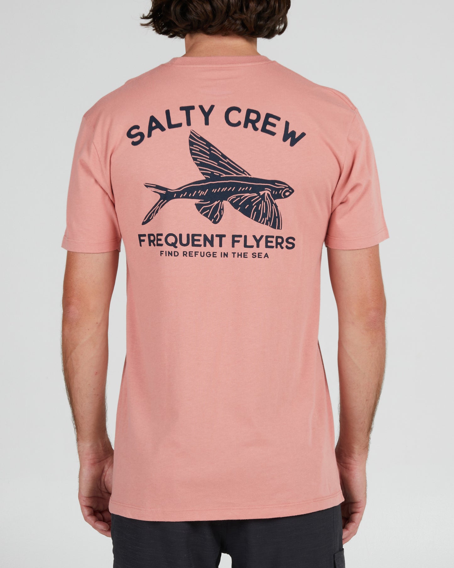 back graphic of Frequent Flyer Coral S/S Premium Tee