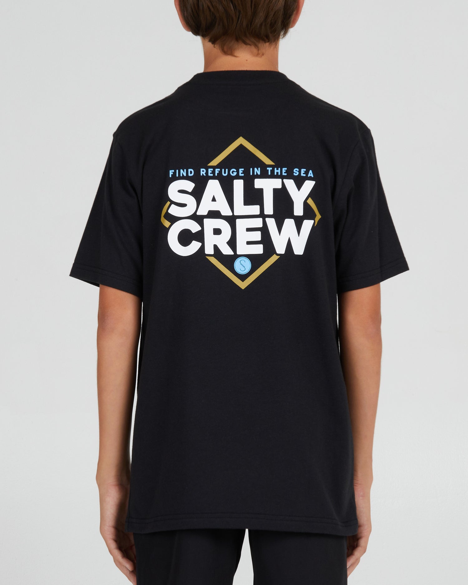 back view of No Slack Boys Black S/S Tee