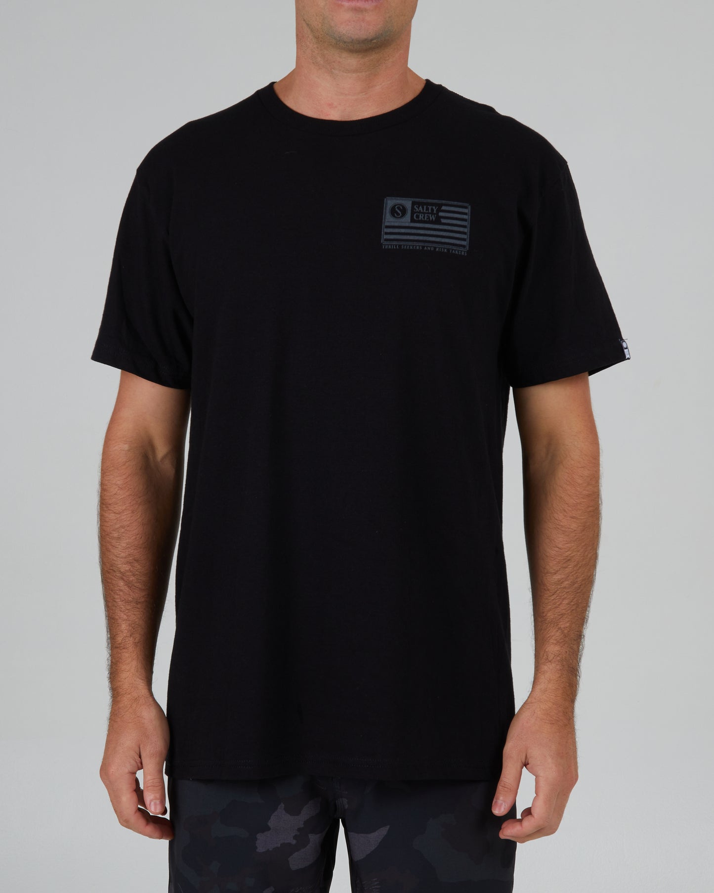 front view of Freedom Flag Black S/S Standard Tee
