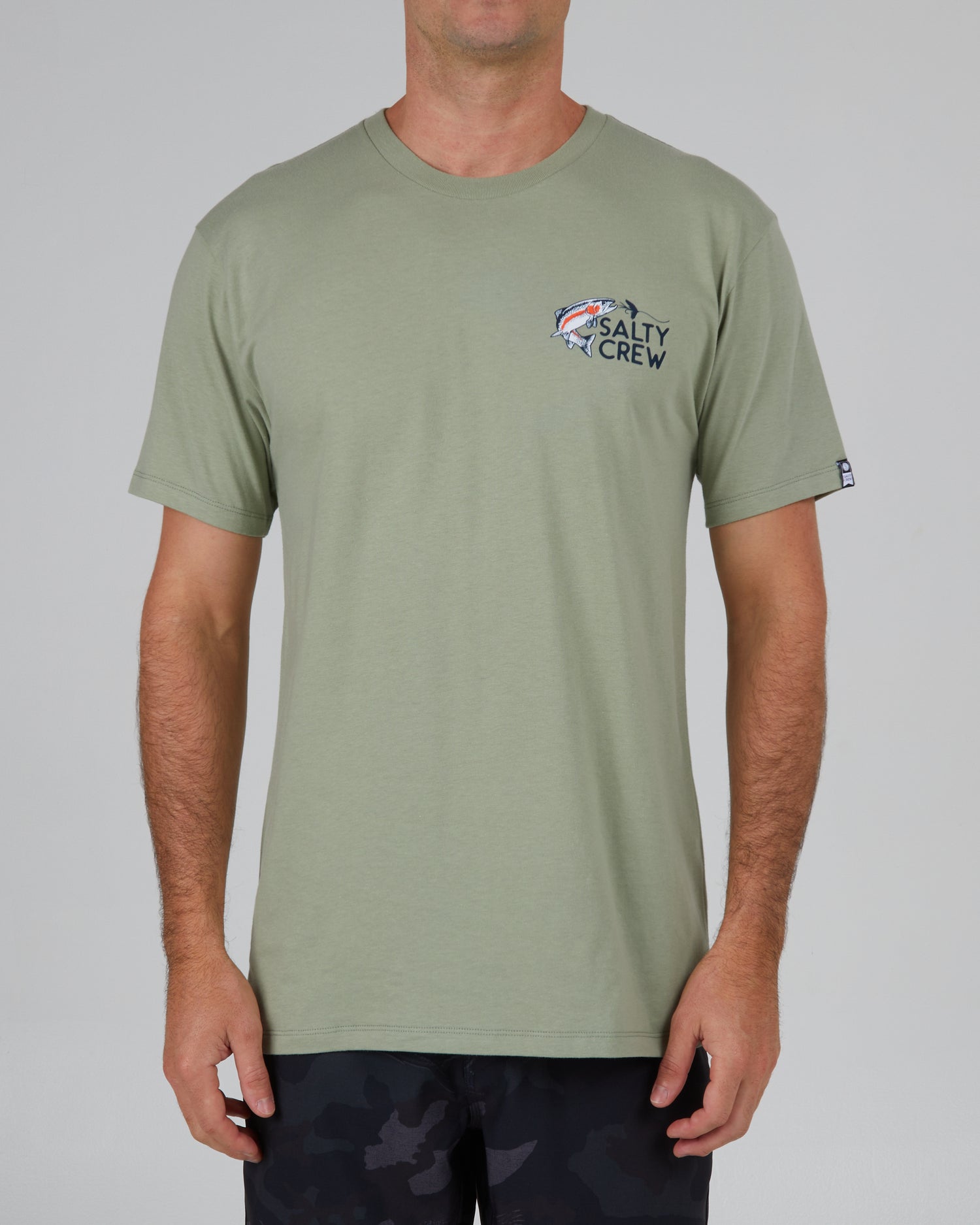 Salty Crew Fly Trap Premium T-Shirt - Dusty Sage - M