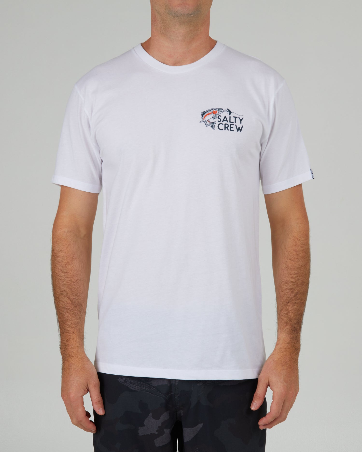 front view of Fly Trap White S/S Premium Tee