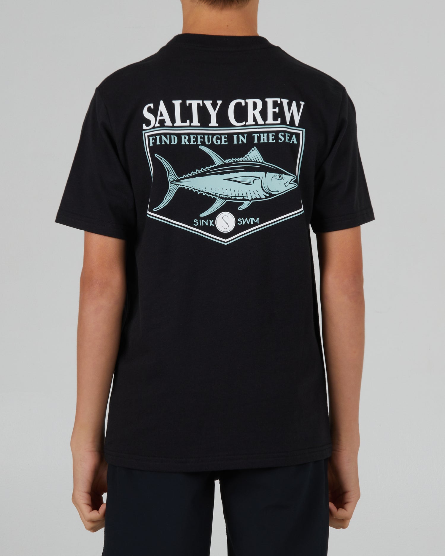 back view of Angler Boys Black S/S Tee