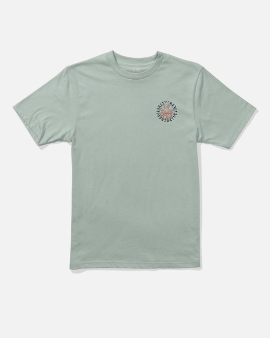 Front view of the Tentacles Boys Tee - Aqua Grey. 