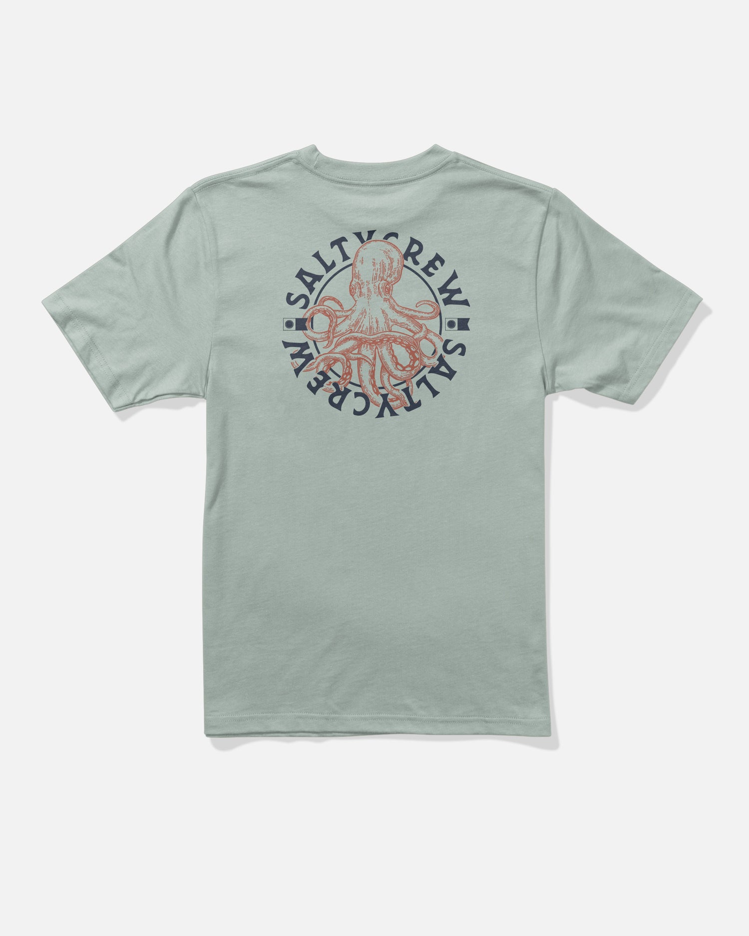 Back view of the Tentacles Boys Tee - Aqua Grey. 