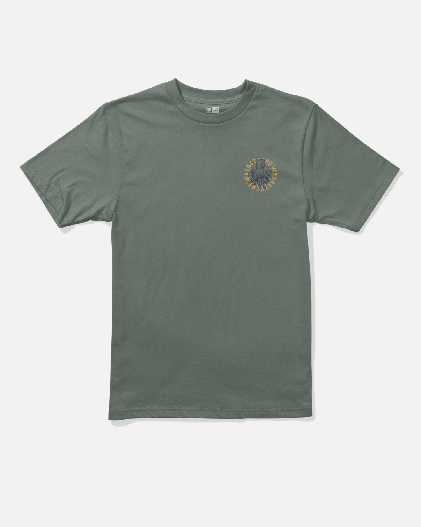 Front view of the Tentacles Boys Tee - Laurel Wreath. 