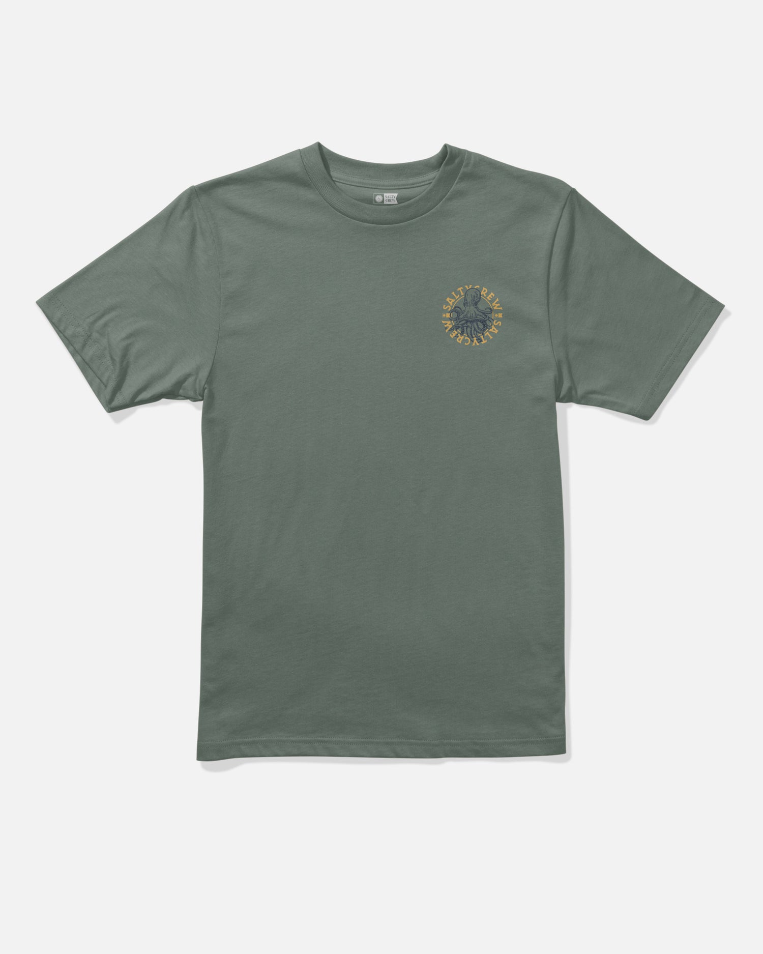 Front view of the Tentacles Boys Tee - Laurel Wreath. 