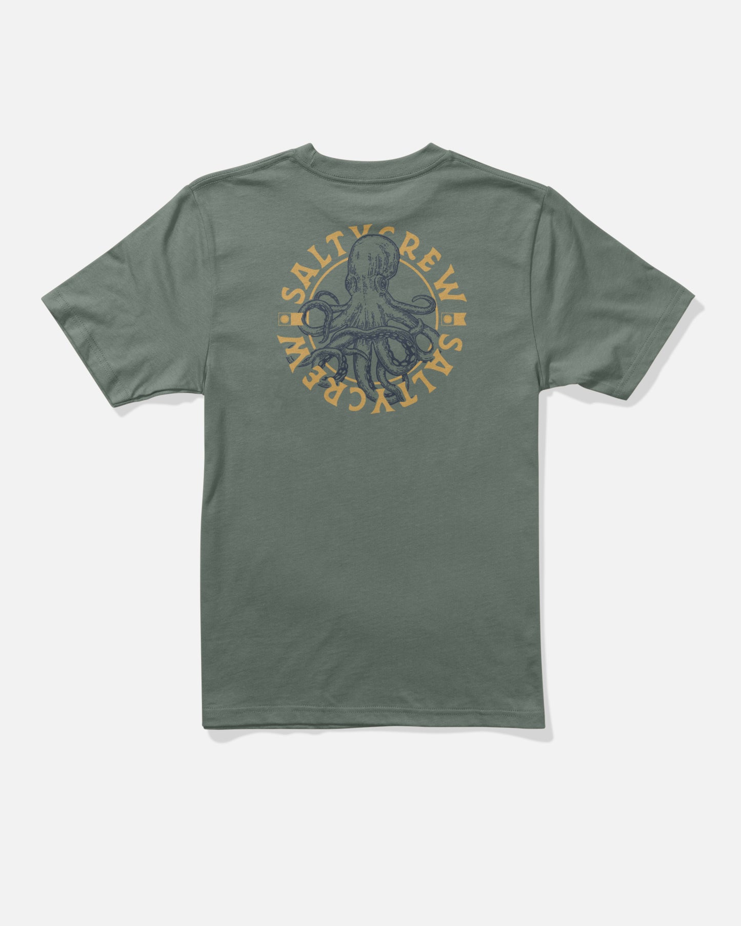 Back view of the Tentacles Boys Tee - Laurel Wreath. 