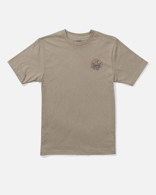 Front view of the Tentacles Boys Tee - Twig. 