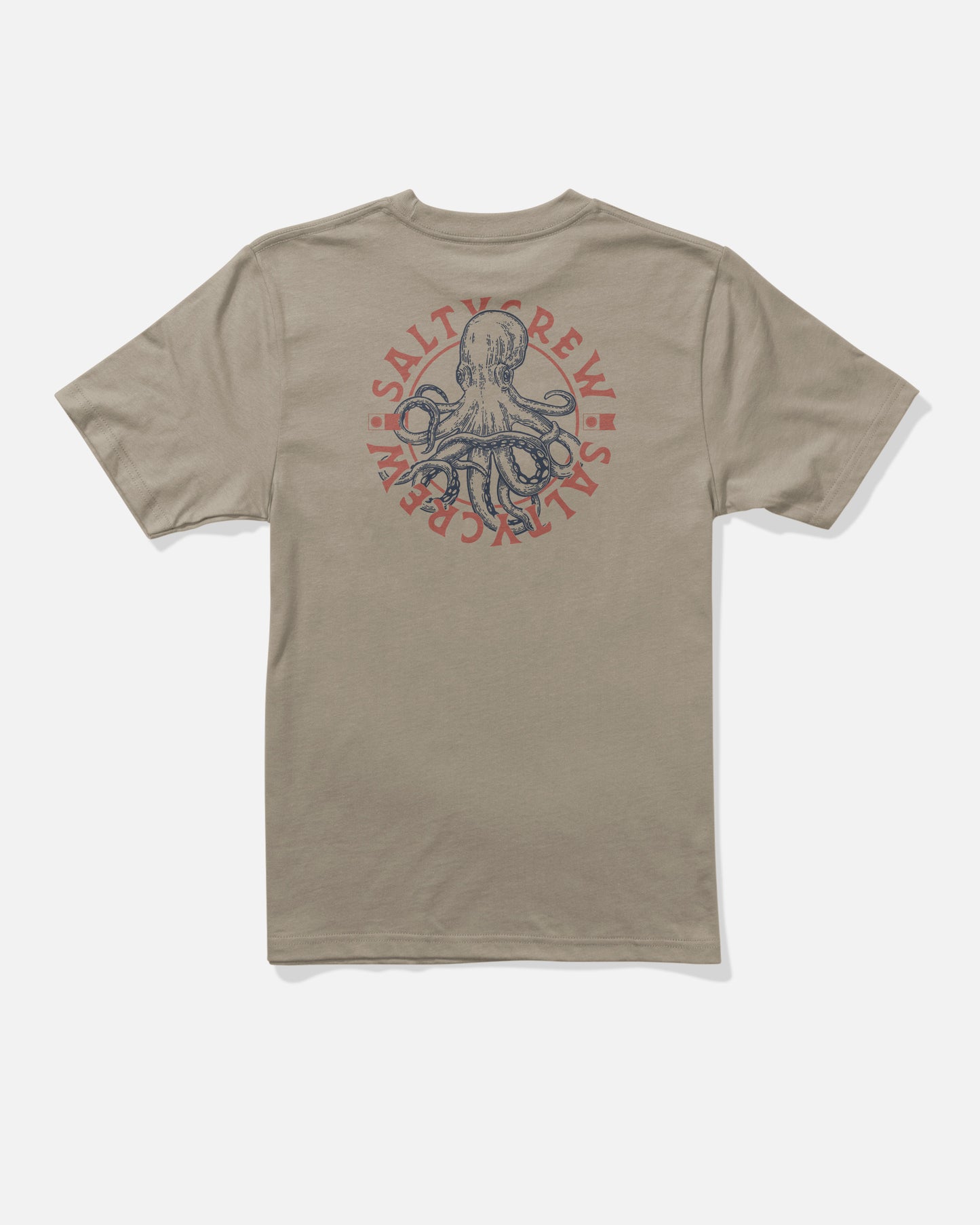 Back view of the Tentacles Boys Tee - Twig. 