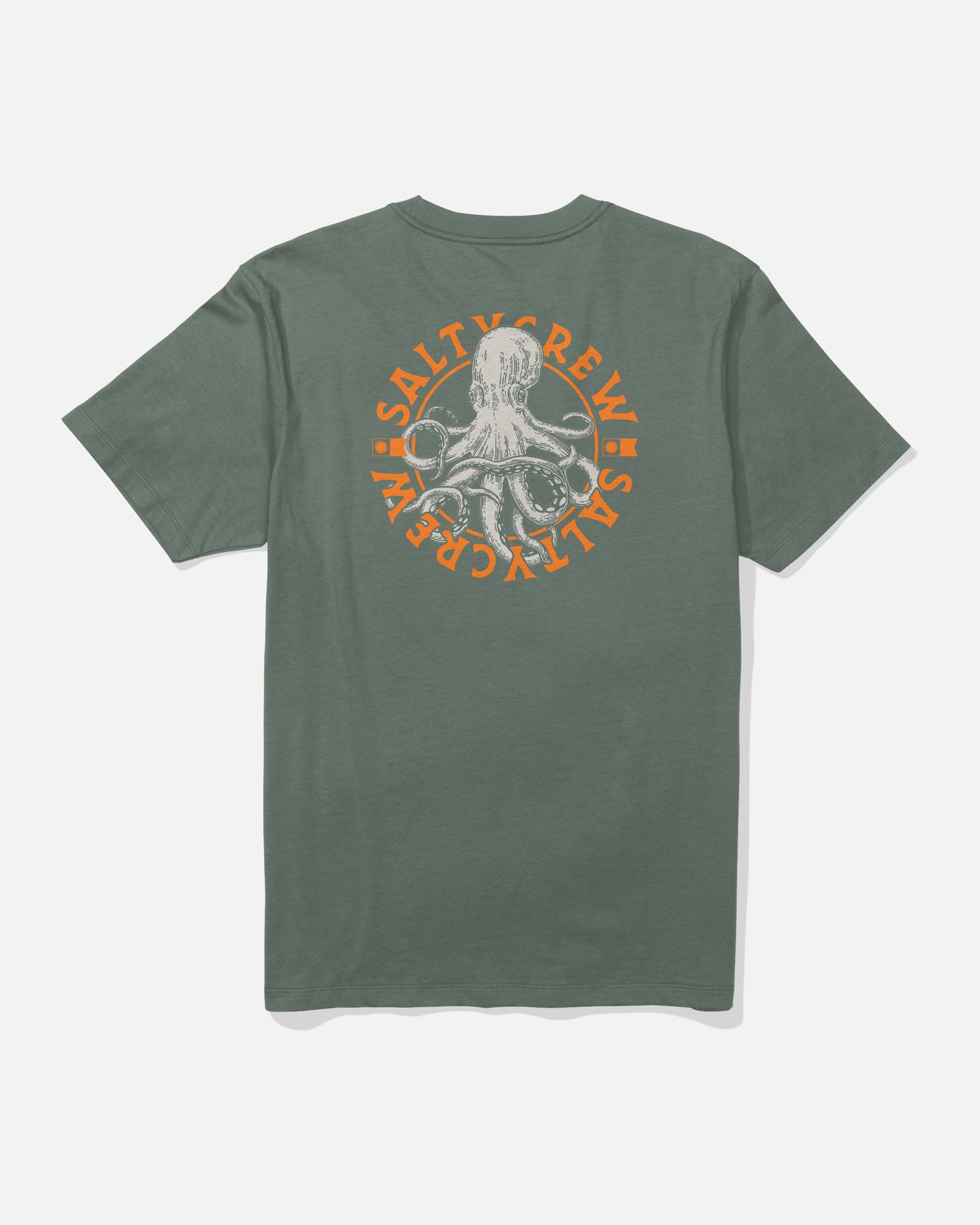 Front view of the Tentacles Crew Tee - Laurel Wreath. 