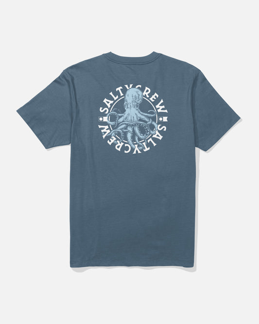 Back view of the Tentacles Tee - Slate. 