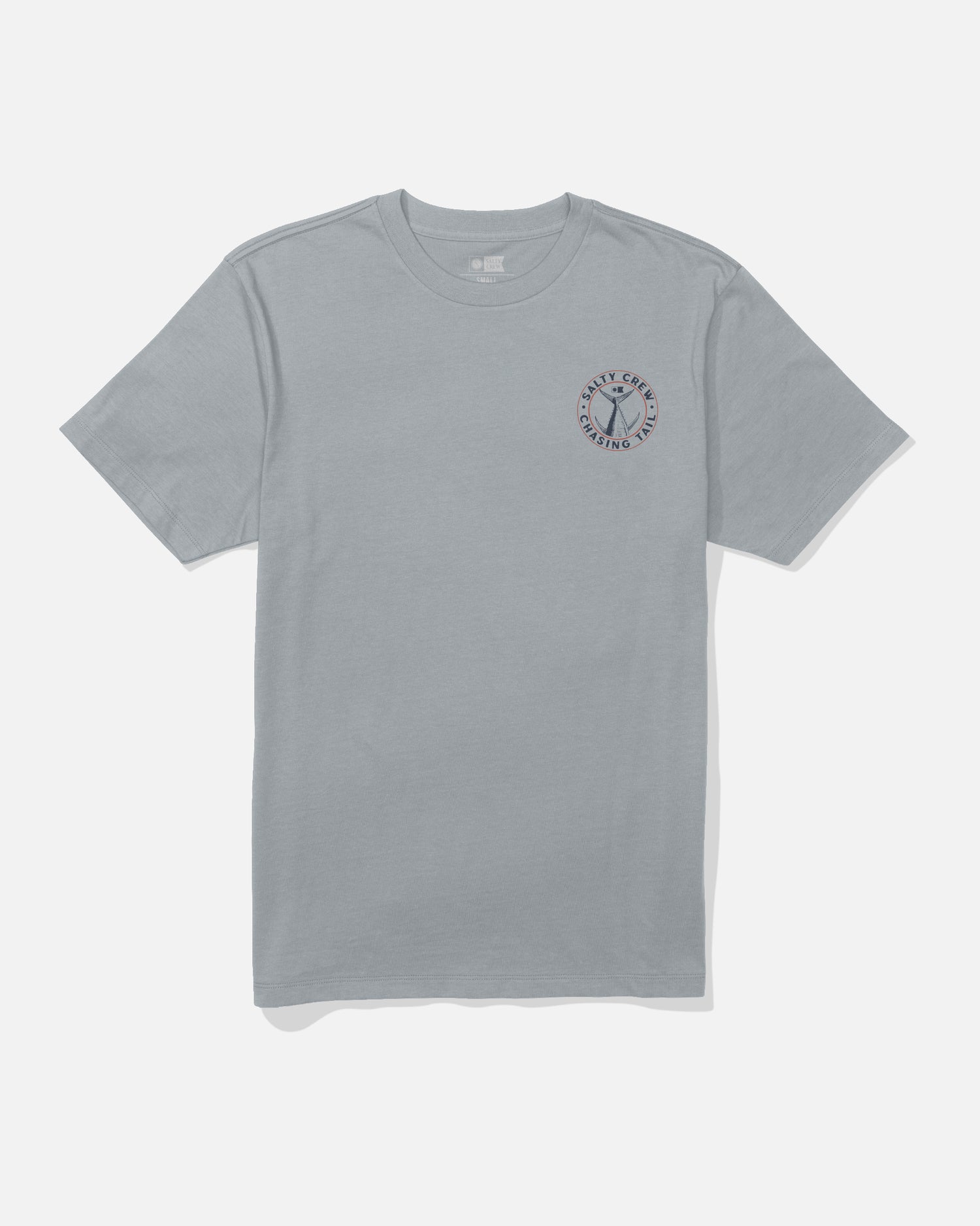 Front view of the Tailgate Crew Tee - Quarry. 