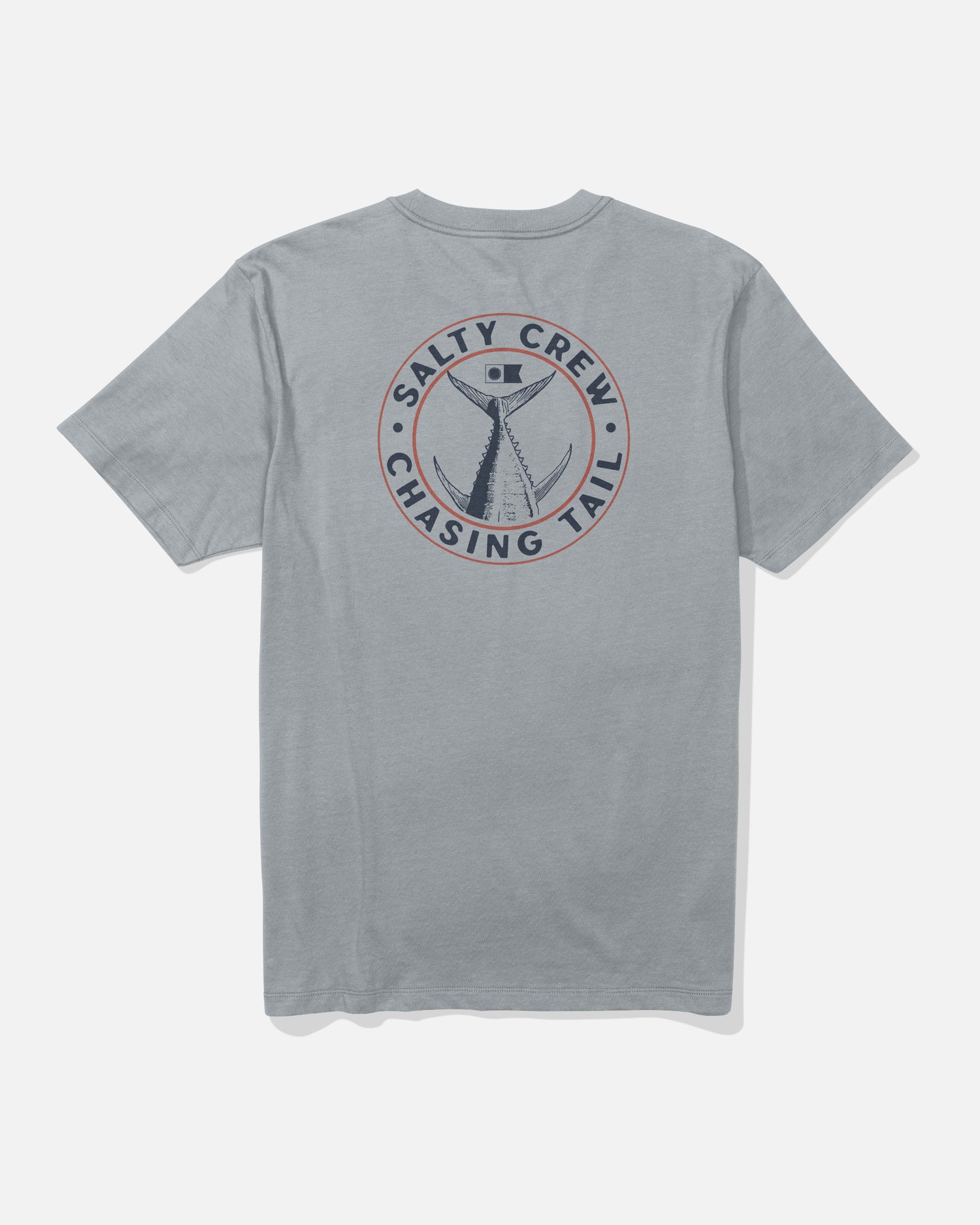 Back view of the Tailgate Crew Tee - Quarry. 