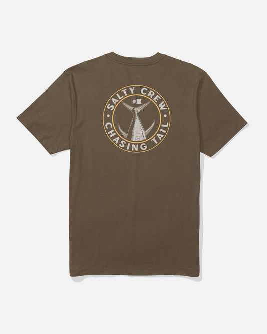 back view of Tailgate Premium Tee - Teak