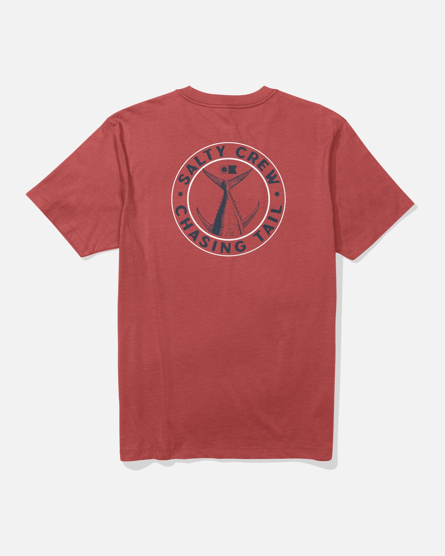 Back view of the Tailgate Tee - Washed Red. 