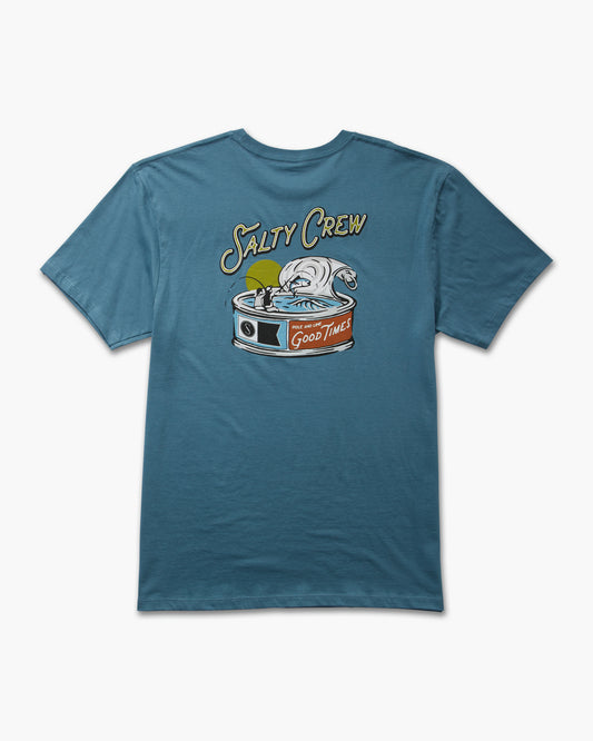back view of Tuna Can Slate S/S Premium Tee