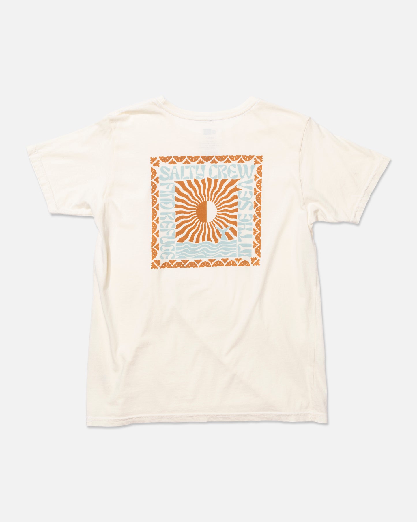 Back view of the Optic Sea Boyfriend Tee - Off White. 