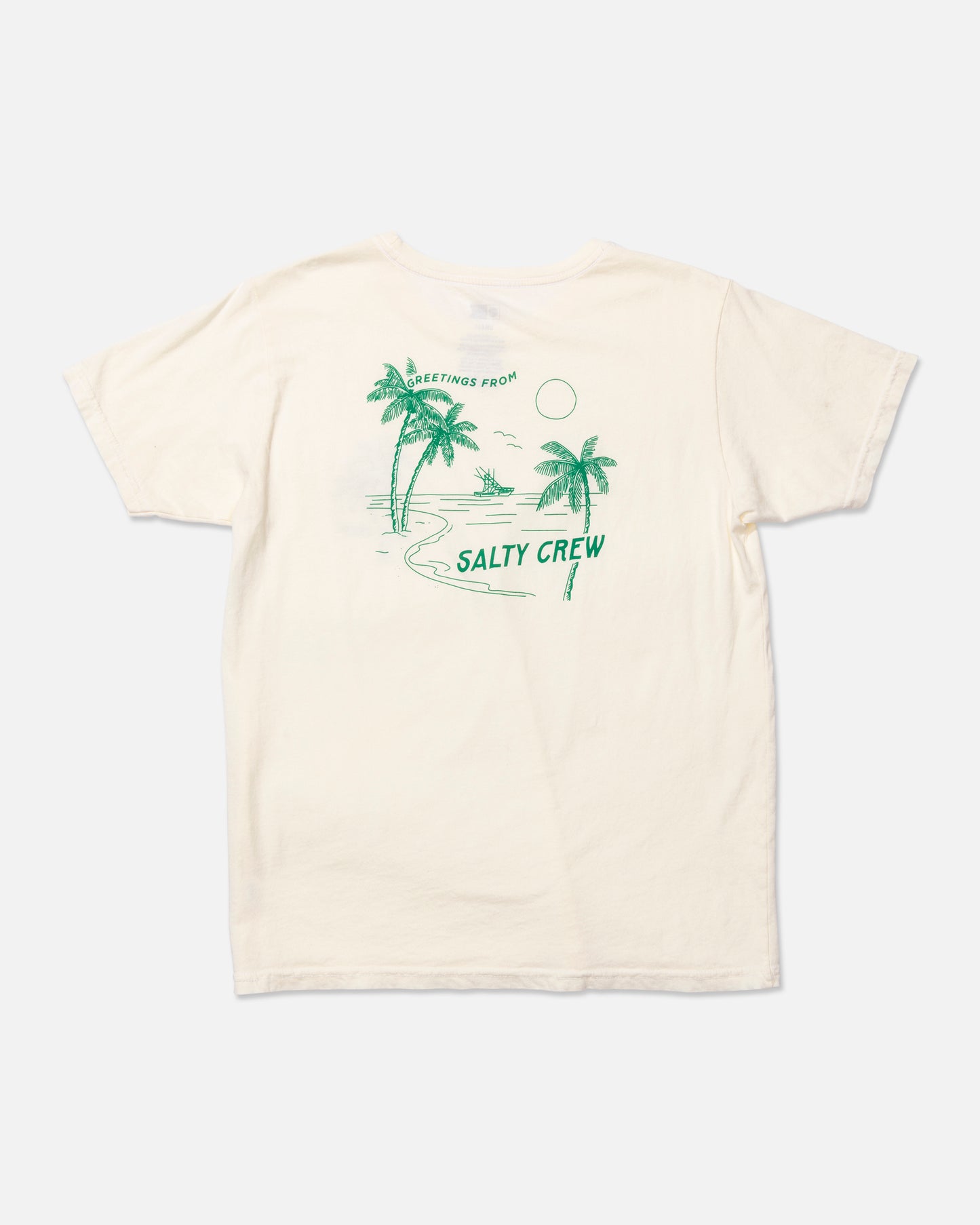 Back view of the Greetings Boyfriend Tee - Off White. 