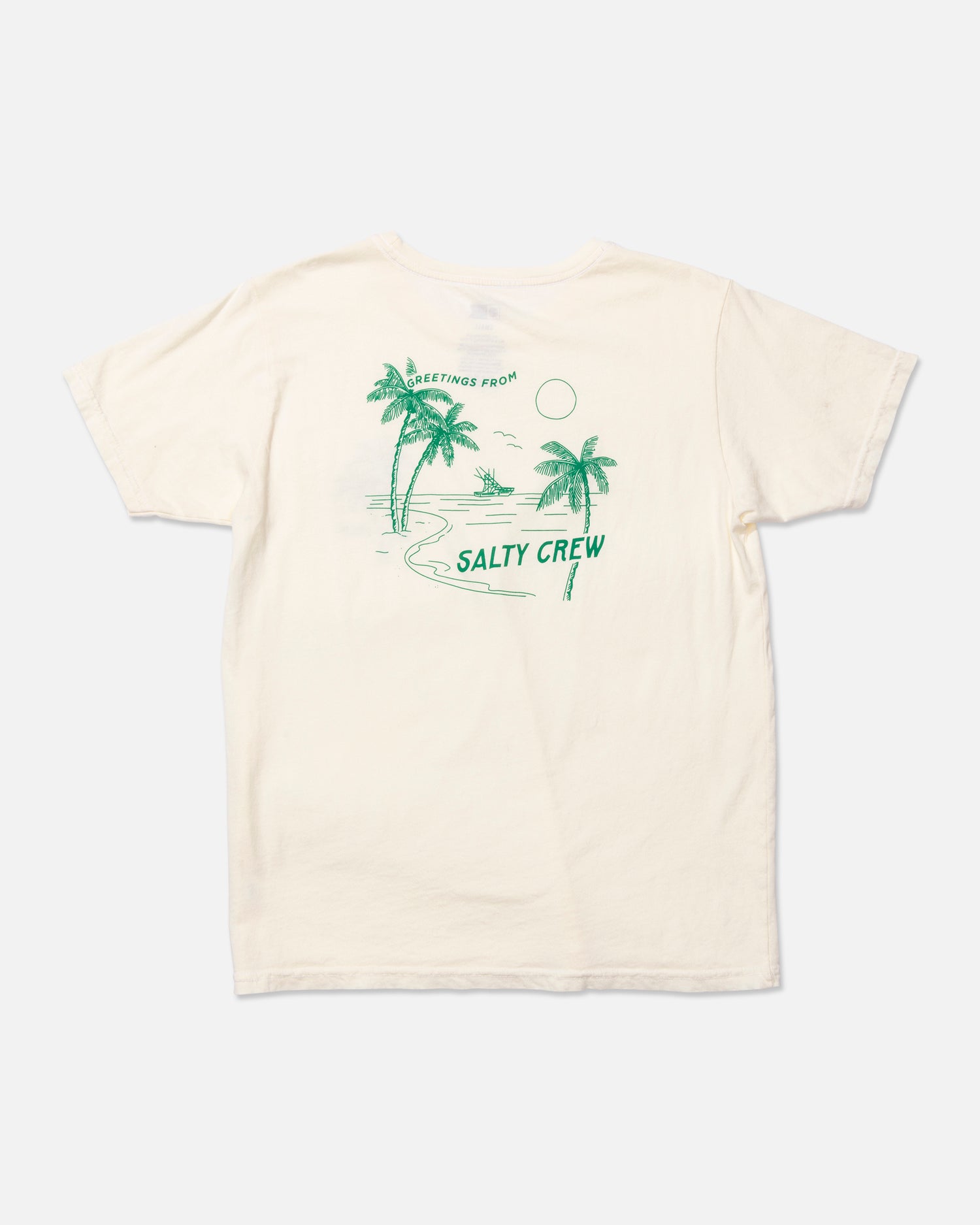 Back view of the Greetings Boyfriend Tee - Off White. 