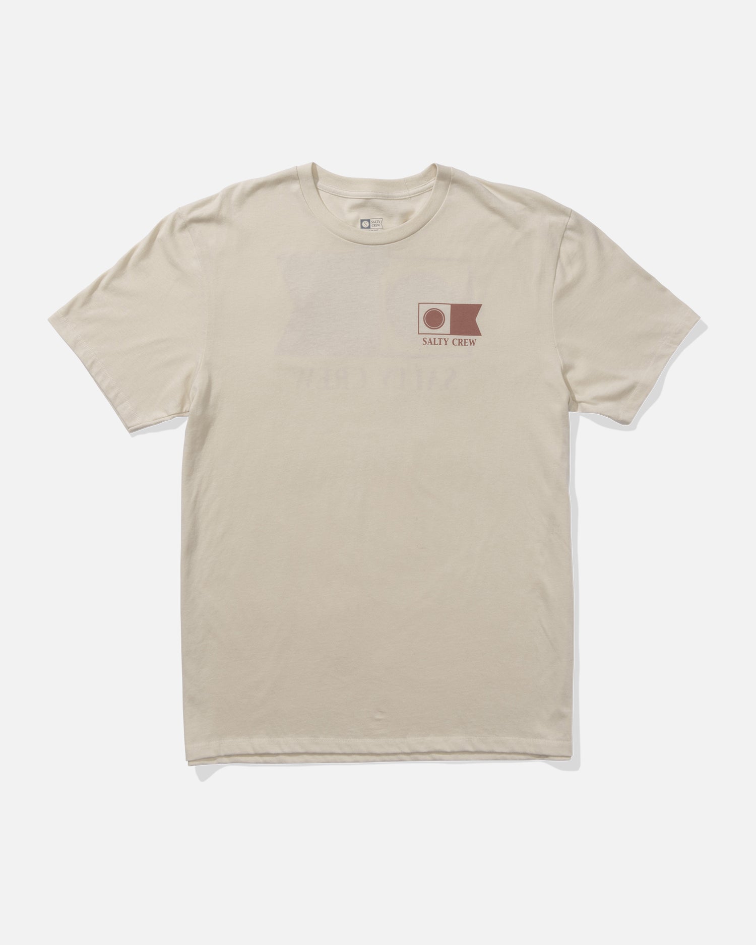 Front view of the Flagship Premium Tee - Bone. 