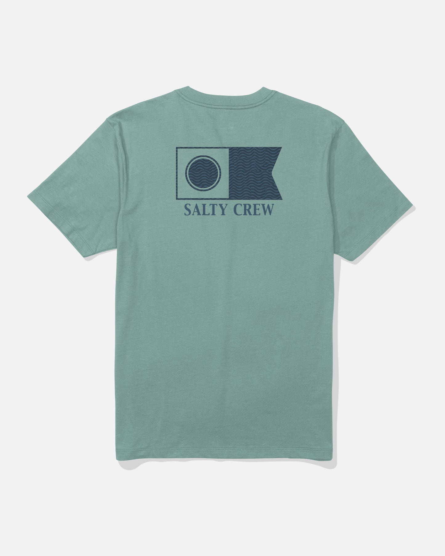 Back view of the Flagship Tee - Mackerel. 