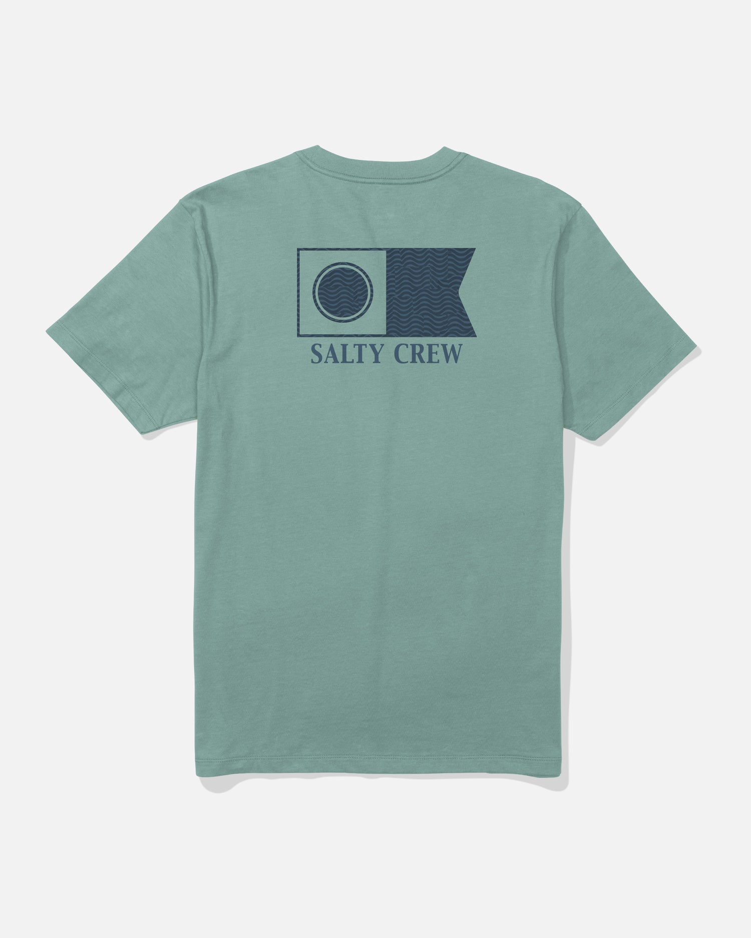 Back view of the Flagship Tee - Mackerel. 