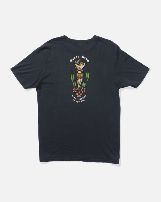 back view of Hopper Vintage Tee - Vintage Black