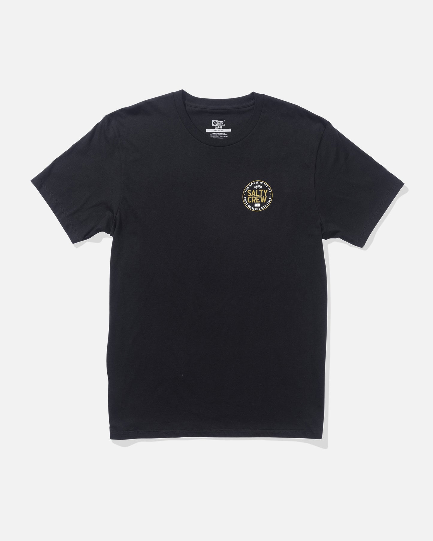 Front view of the Legendary Premium Tee - Black. 
