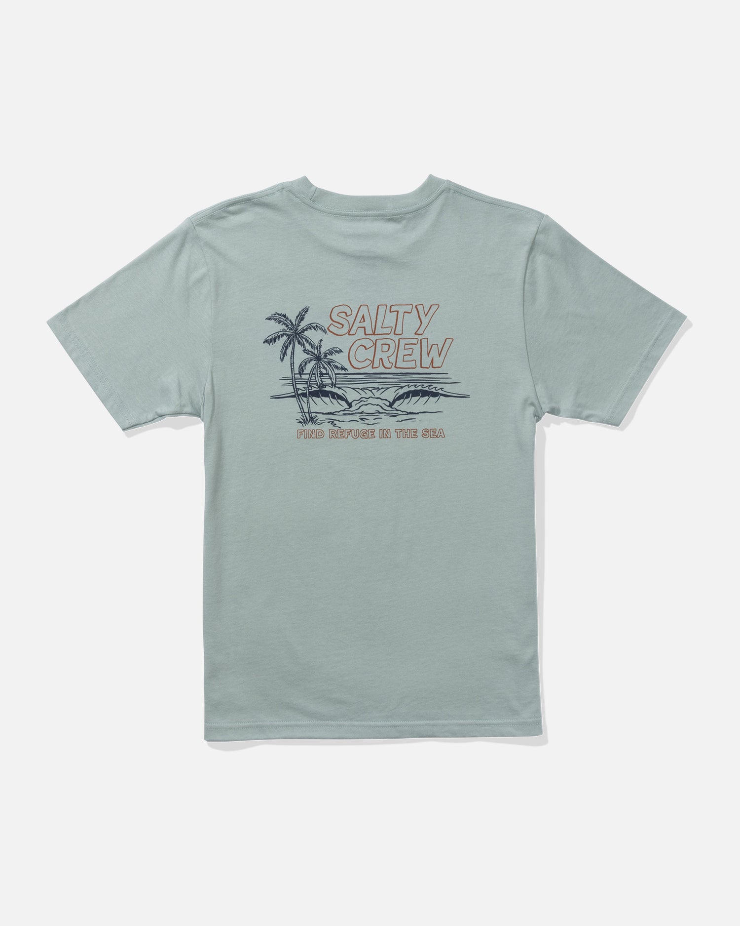 back view of A Frame Boys Tee - Mackerel