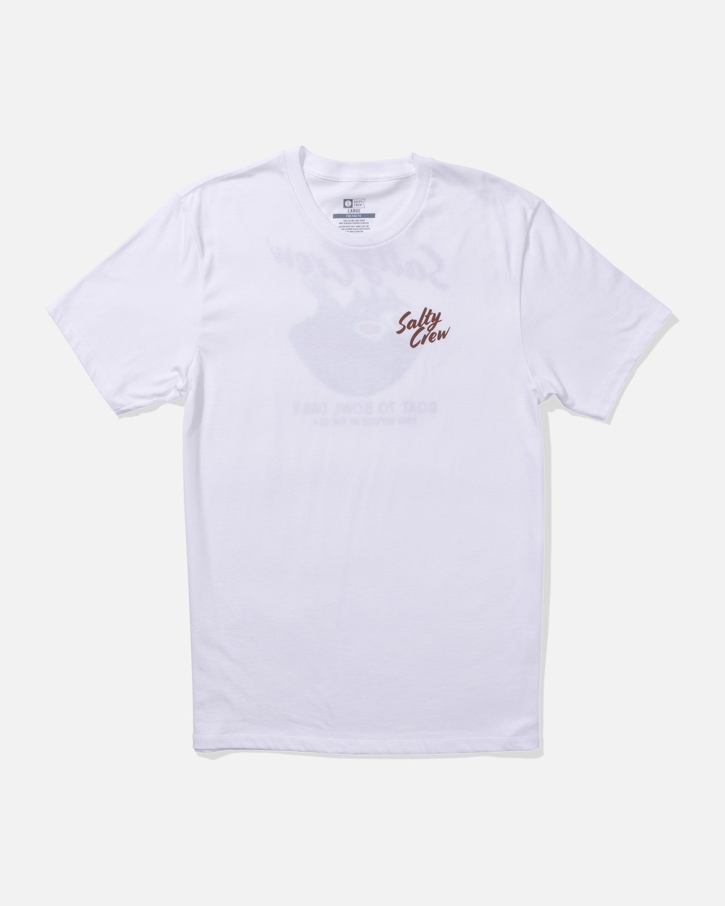 front view of Fish Bowl Premium Tee - White