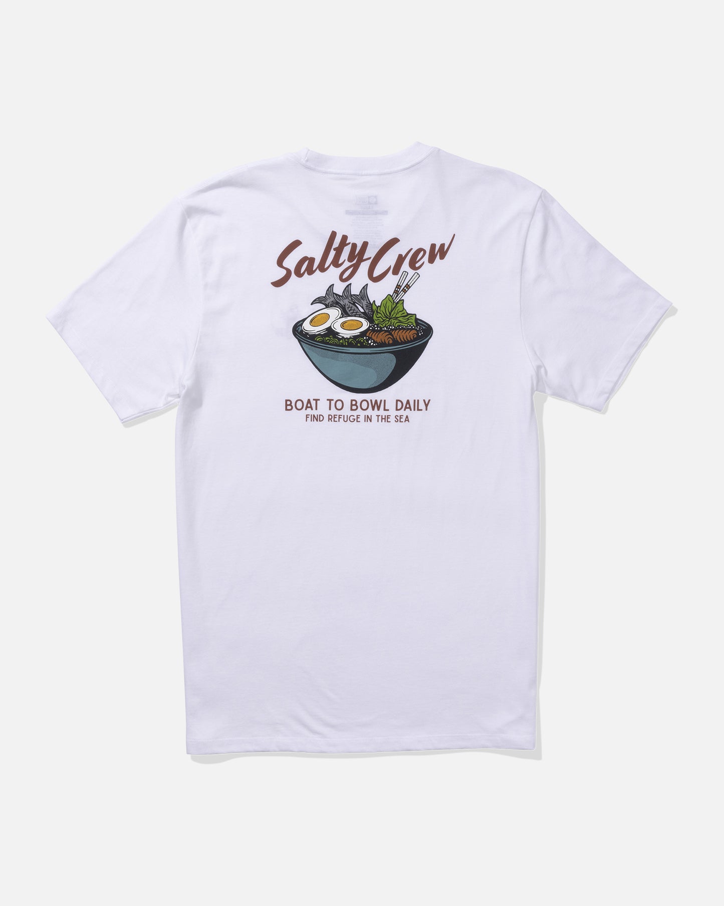 back view of Fish Bowl Premium Tee - White