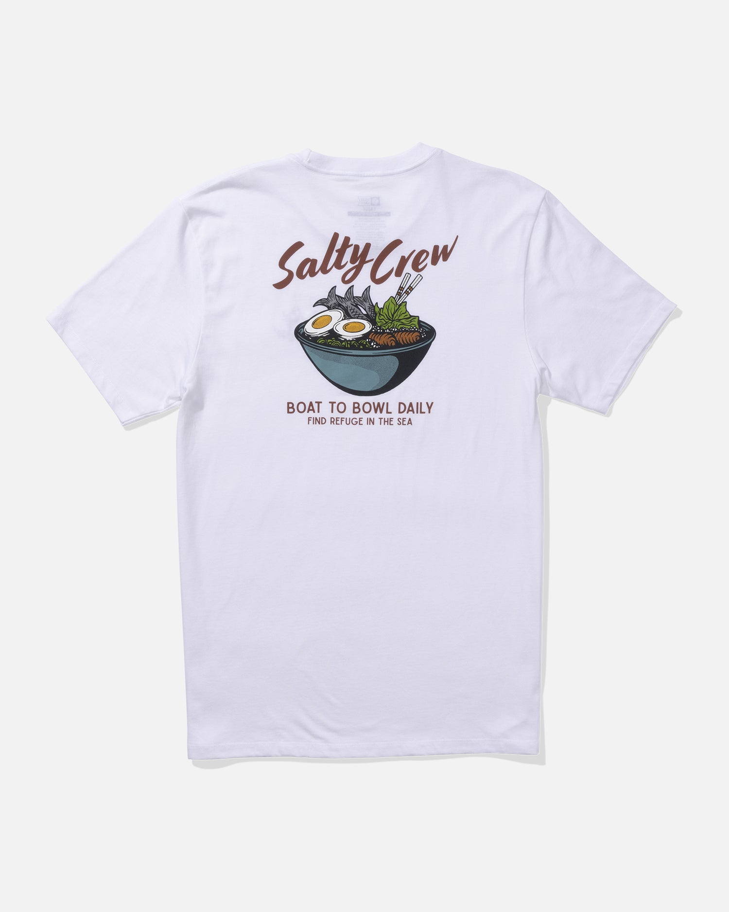 back view of Fish Bowl Premium Tee - White