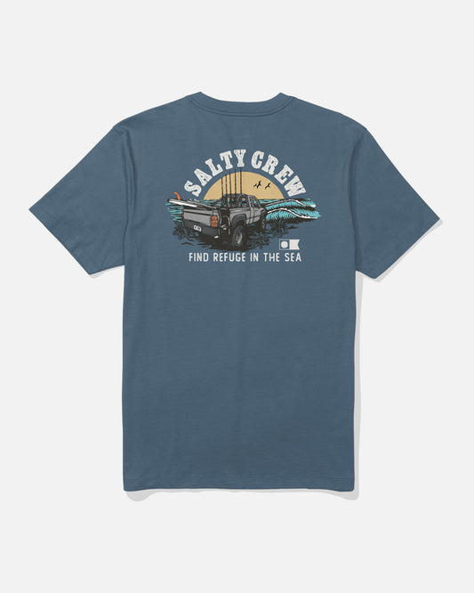 back view of Lifted Premium Tee - Slate