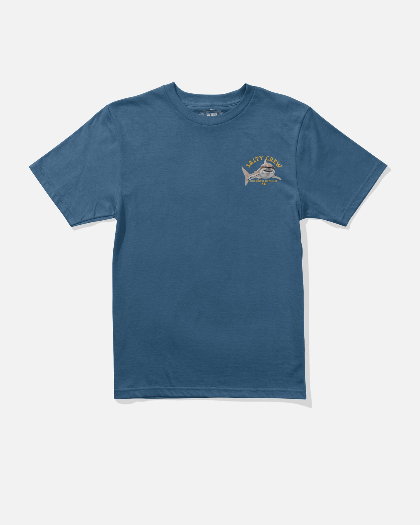 Front view of the Lurking Boys Tee - Cast Blue. 
