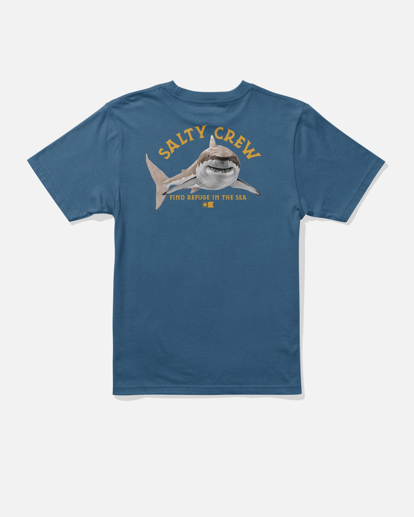Back view of the Lurking Boys Tee - Cast Blue. 