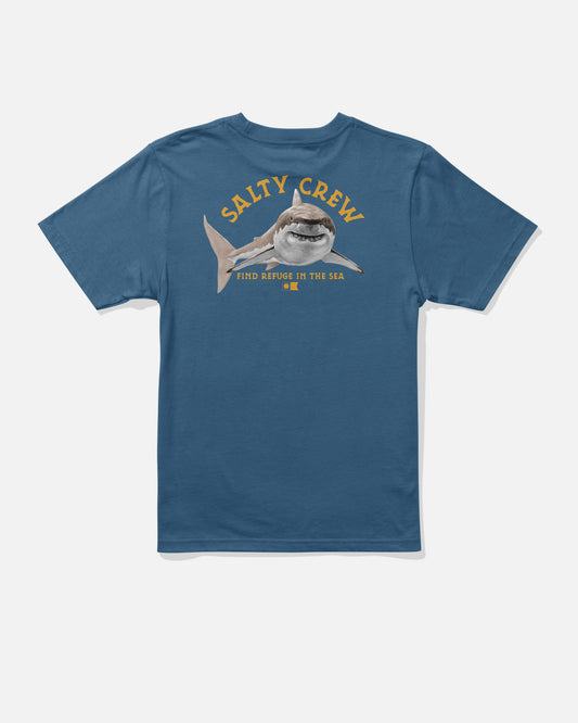 Back view of the Lurking Boys Tee - Cast Blue. 