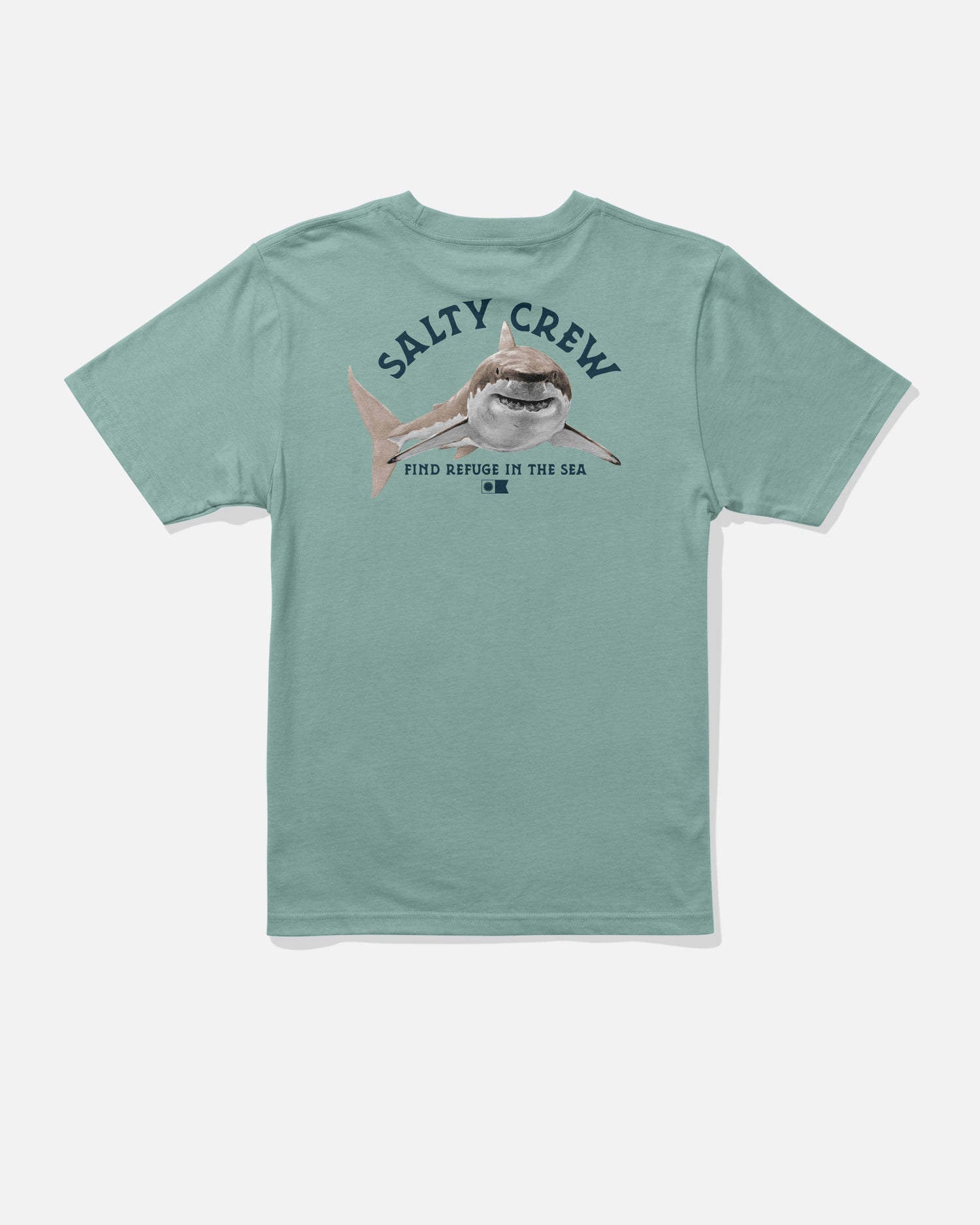 Back view of the Lurking Boys Tee - Mackerel. 