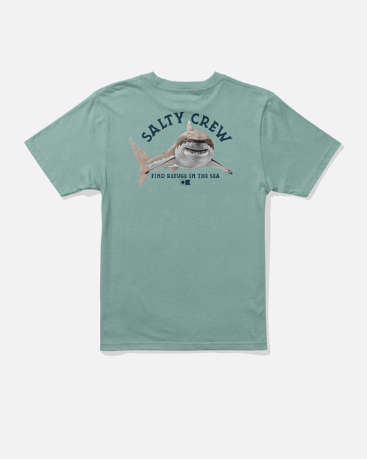 Back view of the Lurking Boys Tee - Mackerel. 