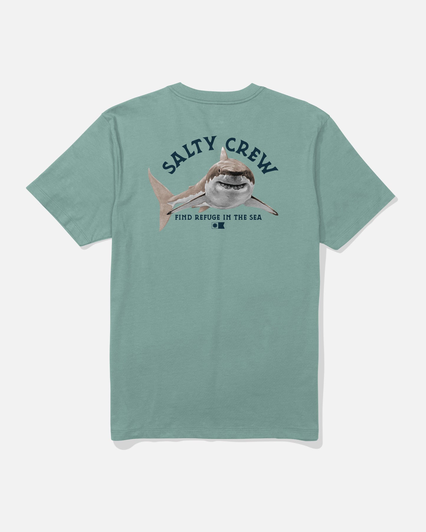 Back view of the Lurking Crew Tee - Mackerel. 