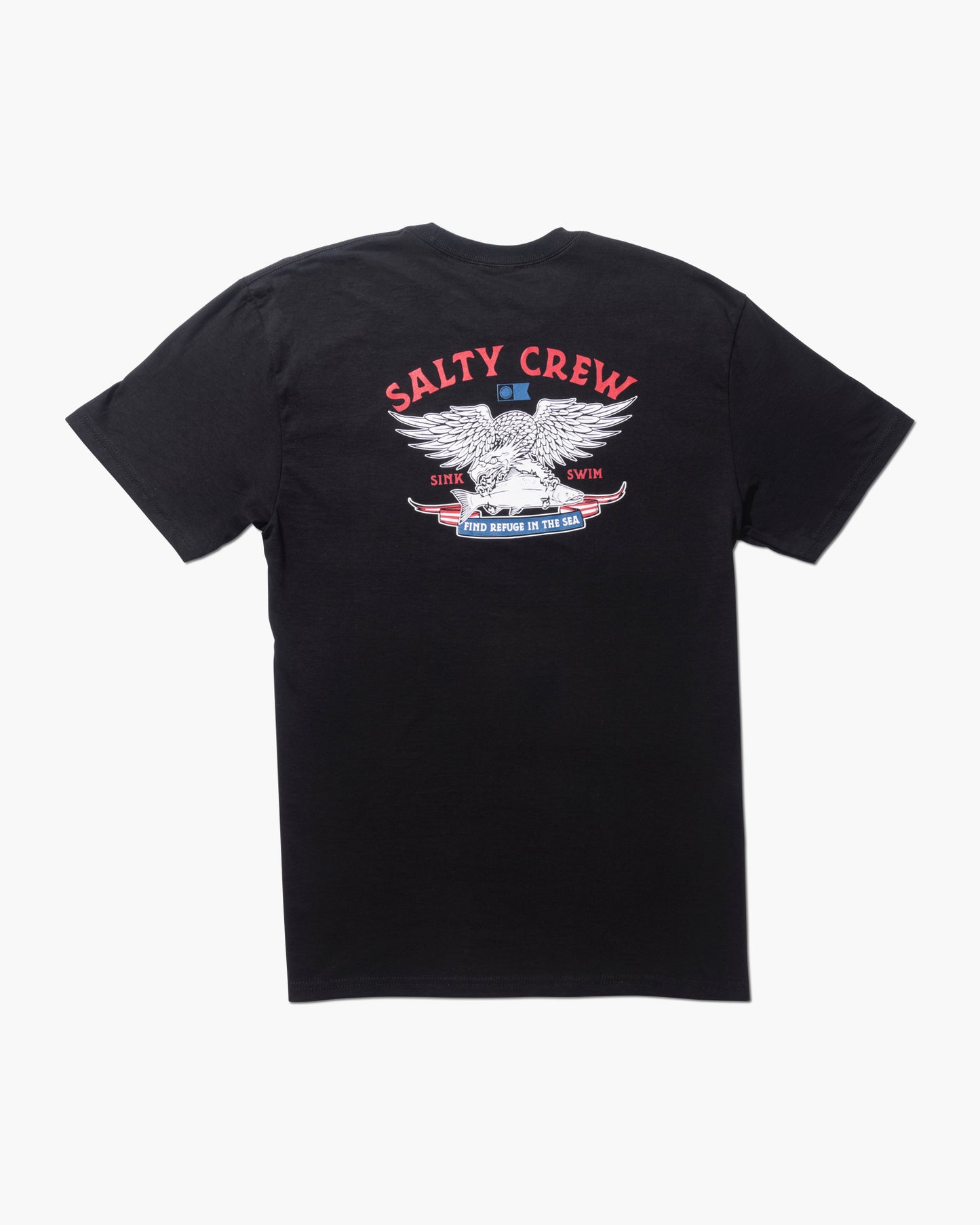 back view of Fly Over Black S/S Standard Tee