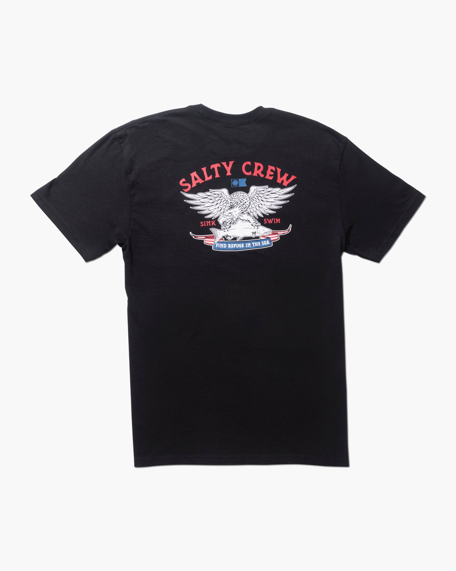 back view of Fly Over Black S/S Standard Tee