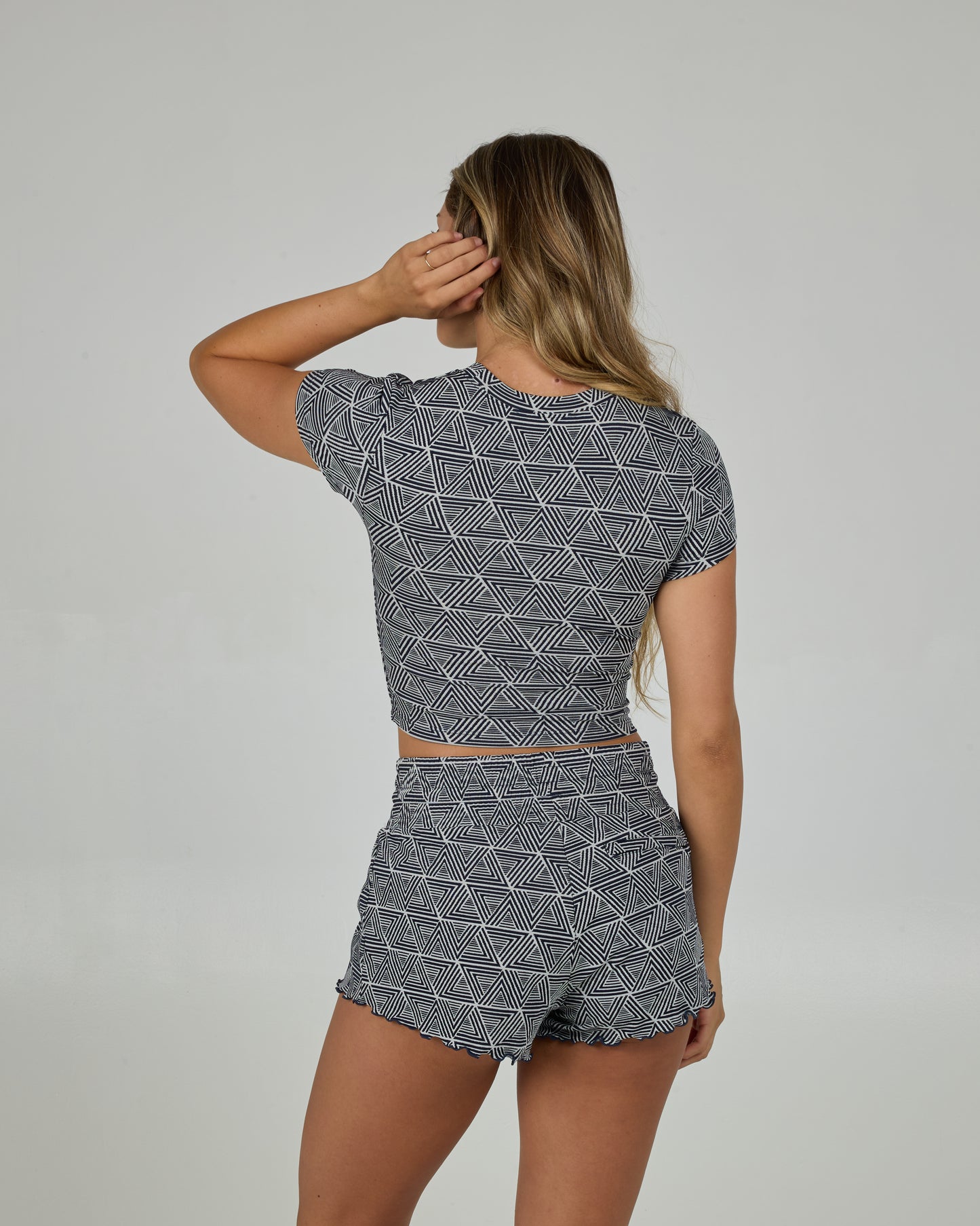 Sailing Geo Swim Tee - Dark Navy