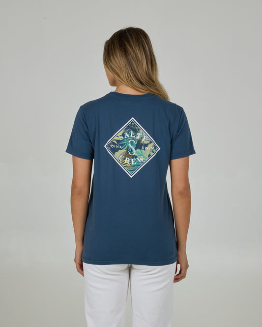 Tippet Fill Boyfriend Tee - Indigo