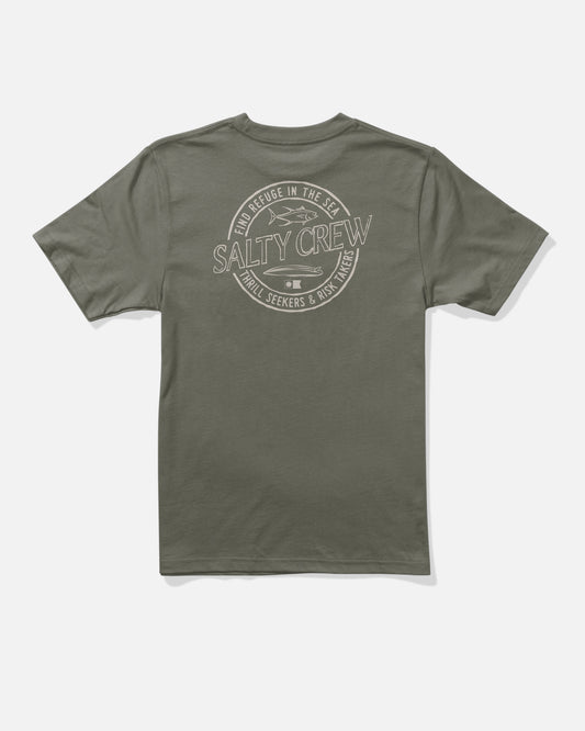 Skewed Boys Tee - Dusty Olive