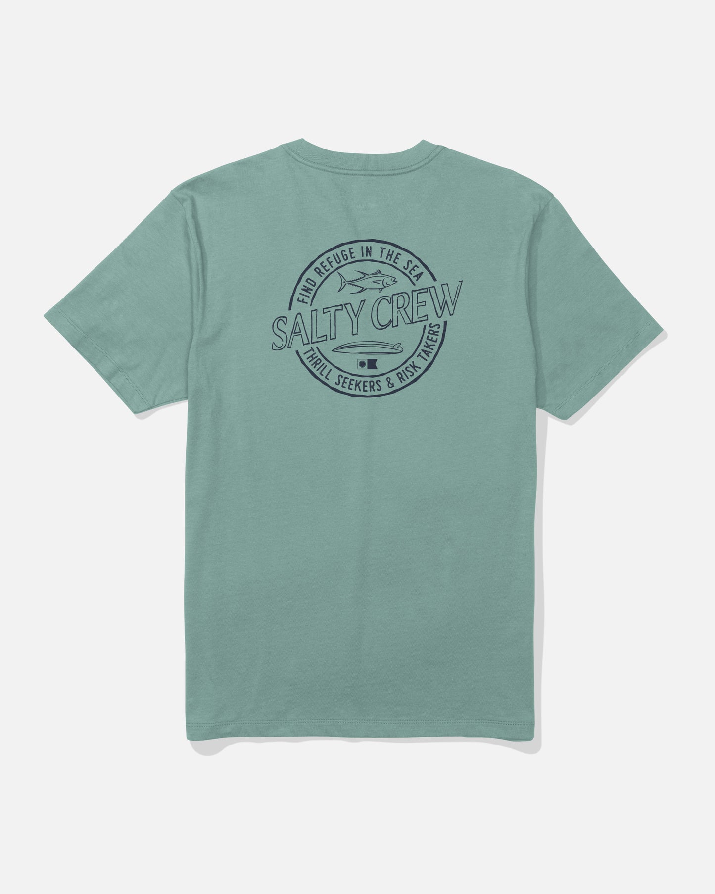 back view of Skewed Premium Tee - Mackerel