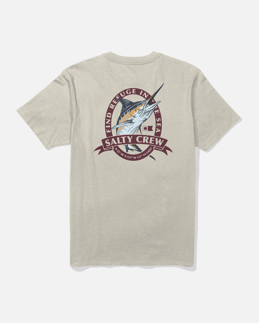 back view of Bill Club Premium Tee  - Bone
