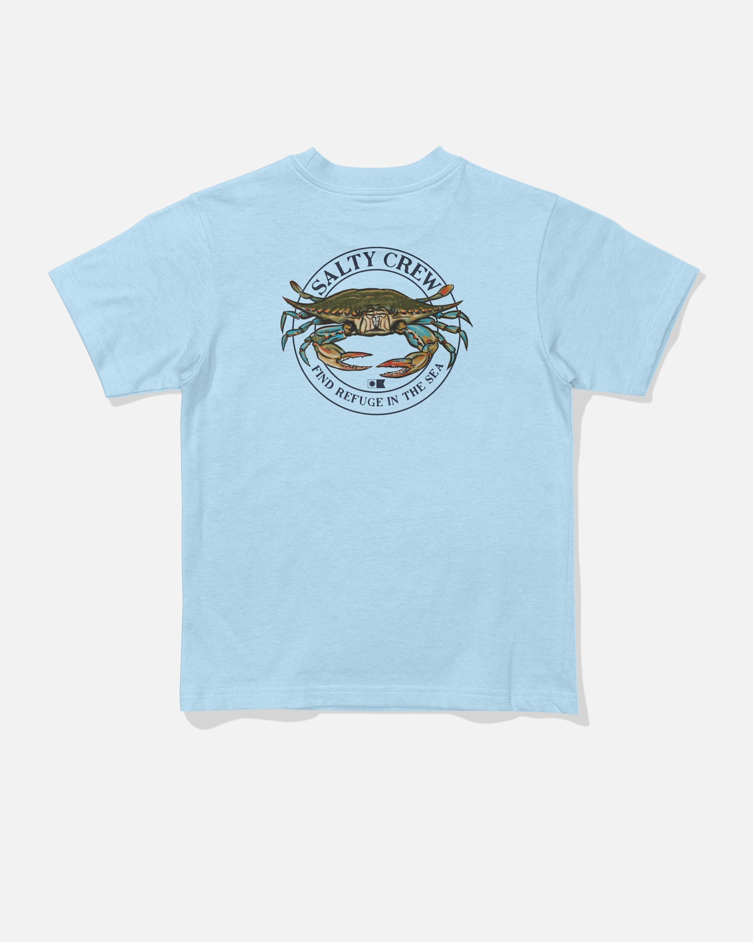 Back view of the Jimmy Toddler Tee - Clear Sky. 