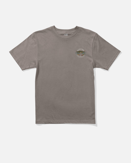 Front view of the Jimmy Boys Tee - Cinder. 