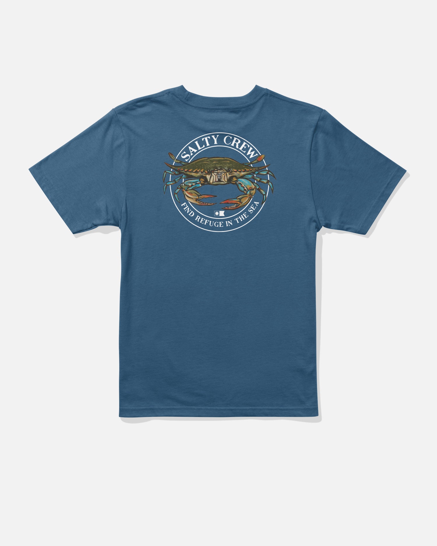 Back view of the Jimmy Boys Tee - Cast Blue. 